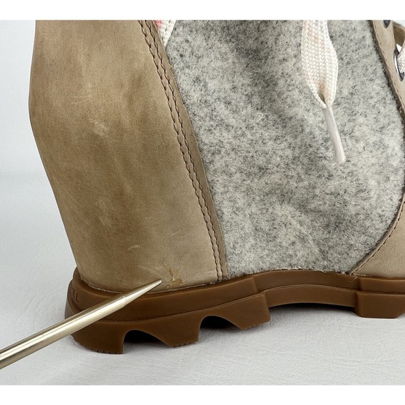 Sorel Women Boots Joan of Arctic Lexie III Wedge Natural Tan Size 9.5 - Picture 15 of 16
